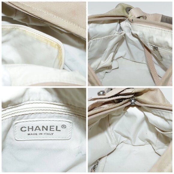 CHANEL Paris Biarritz Shoulder Bag Coated Canvas Gold Tone CC Auth ar12598 - Picture 16 of 16